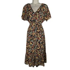 Madewell Dolman Flutter Moody Floral 2 Dress Flowy Fairy Romantic Multicolor